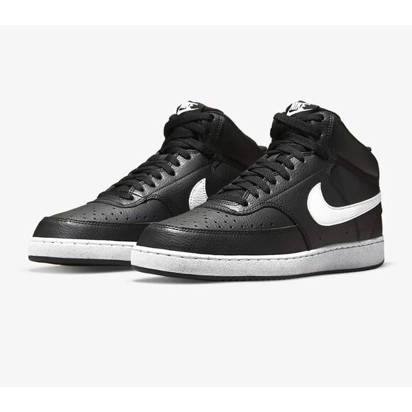 Nike Court Vision Mid Next NatureNew in Box Mens Size 12 Black n White - Picture 1 of 10